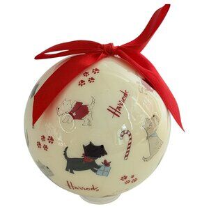 Westie west Highland Terrier Dog Harrods Decoupage Christmas Ornament Holiday